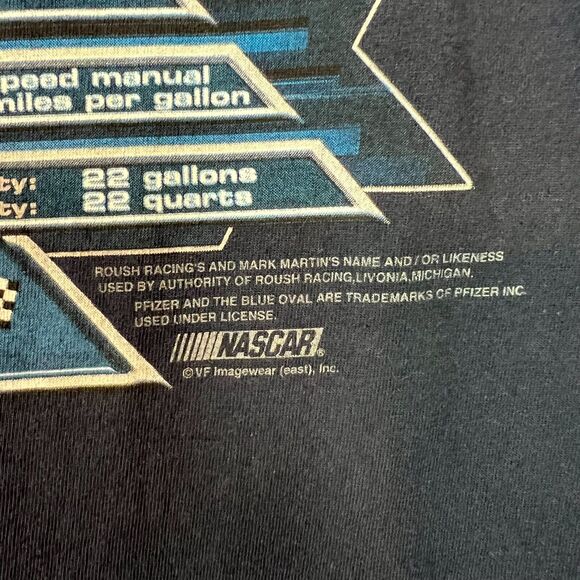 Vintage Mark Martin NASCAR‎ T Shirt Adult Extra Large Blue Chase Authentics XL - Picture 14 of 15
